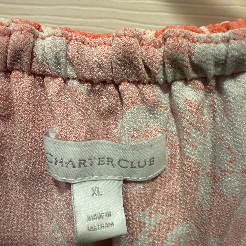 Charter Club Pink Ruched Ruffled Blouse - Picture 3 of 4